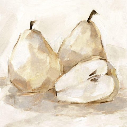 White Pear Study I Gold Ornate Wood Framed Art Print with Double Matting by Harper, Ethan