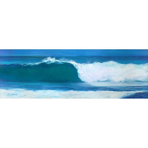 Blue Barrel Black Modern Wood Framed Art Print with Double Matting by Wilkins, Suzanne