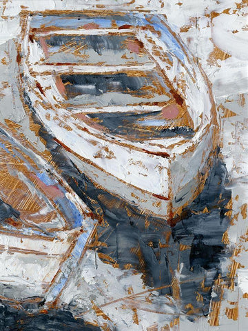 Cool Light I White Modern Wood Framed Art Print with Double Matting by Harper, Ethan