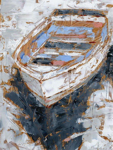 Cool Light II White Modern Wood Framed Art Print with Double Matting by Harper, Ethan