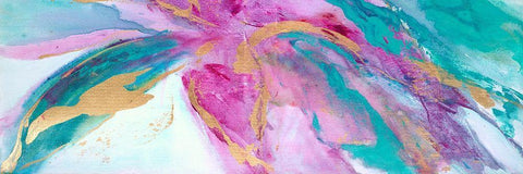 Magenta Colores II Black Ornate Wood Framed Art Print with Double Matting by Wilkins, Suzanne