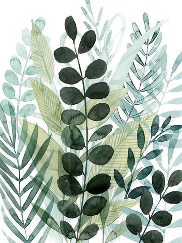 Forest Forage I White Modern Wood Framed Art Print with Double Matting by Popp, Grace