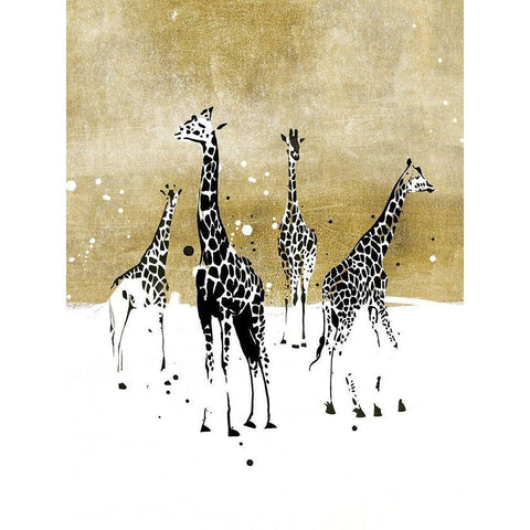 Spotted Giraffe I White Modern Wood Framed Art Print by Warren, Annie