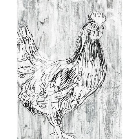 Barnwood Flock I Black Modern Wood Framed Art Print by Vess, June Erica