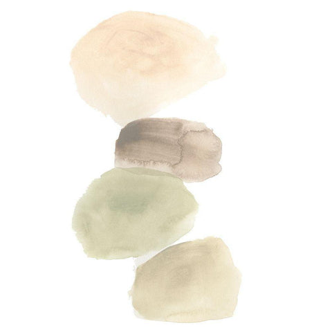 Stone Flow IV White Modern Wood Framed Art Print by Vess, June Erica