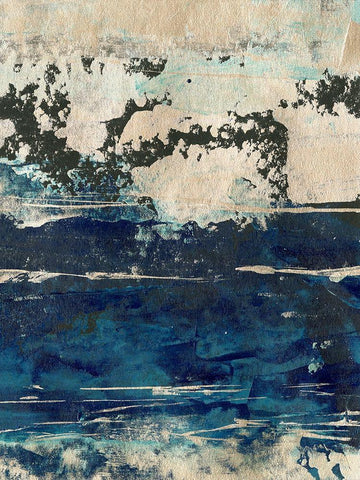 Silver Surf II White Modern Wood Framed Art Print with Double Matting by Harper, Ethan