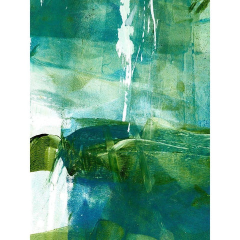 Emerald Mine II White Modern Wood Framed Art Print by Harper, Ethan