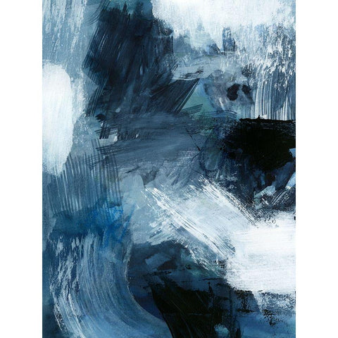 Composition in Blue III Black Modern Wood Framed Art Print by Barnes, Victoria