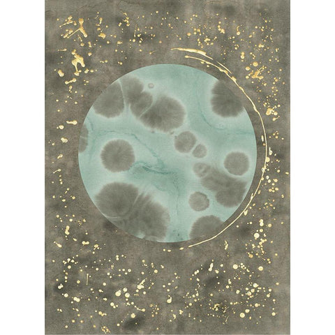 Seafoam Amoeba I Black Modern Wood Framed Art Print with Double Matting by Binder, Vanessa
