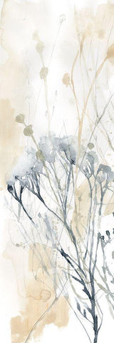 Wildflower Line Contour I Black Ornate Wood Framed Art Print with Double Matting by Goldberger, Jennifer