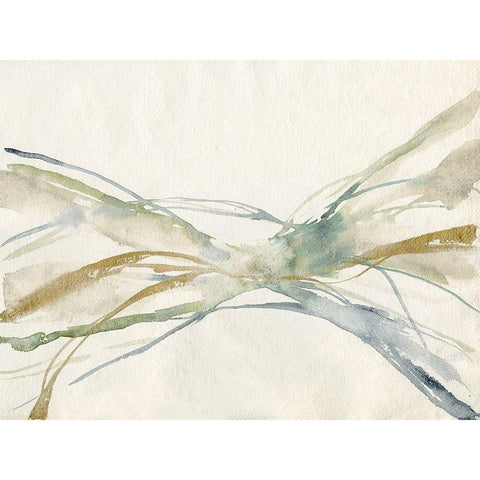 Watercolor Waves II White Modern Wood Framed Art Print by Goldberger, Jennifer