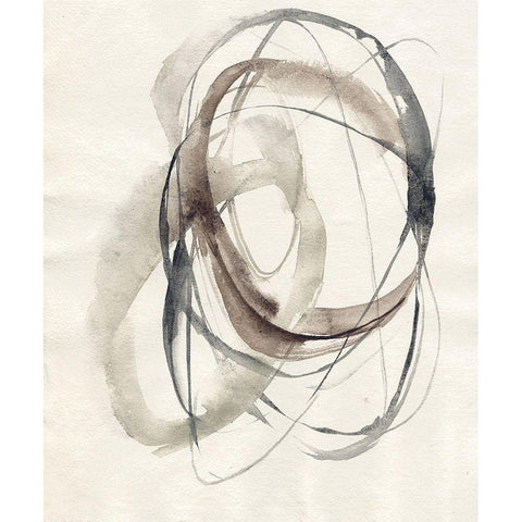 Spiral Hoops I White Modern Wood Framed Art Print by Goldberger, Jennifer