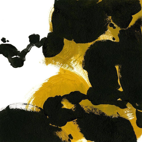 Message to Motherwell I Black Modern Wood Framed Art Print with Double Matting by Green, Jacob