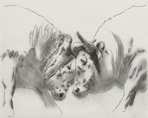 Dust Up I Black Ornate Wood Framed Art Print with Double Matting by Green, Jacob