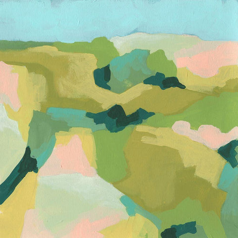 Valley Facets I Gold Ornate Wood Framed Art Print with Double Matting by Vess, June Erica