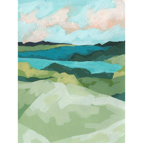 River Prism I Black Modern Wood Framed Art Print with Double Matting by Vess, June Erica