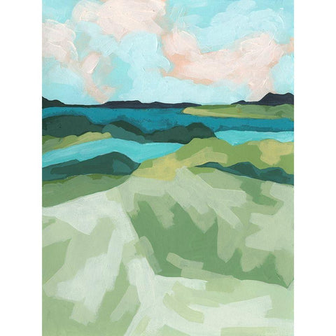 River Prism II White Modern Wood Framed Art Print by Vess, June Erica