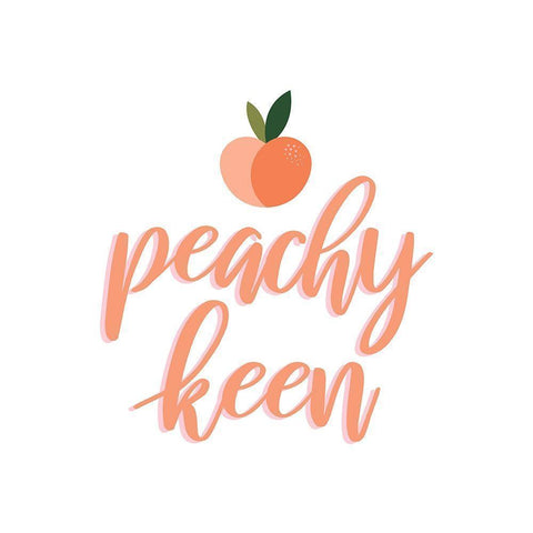 Peachy Keen I White Modern Wood Framed Art Print by Popp, Grace