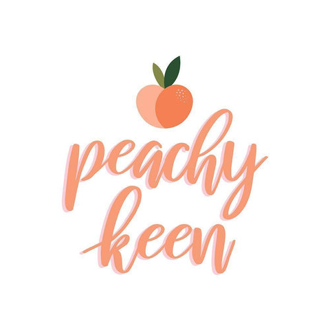 Peachy Keen I Black Ornate Wood Framed Art Print with Double Matting by Popp, Grace