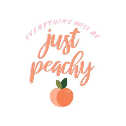Peachy Keen II White Modern Wood Framed Art Print by Popp, Grace