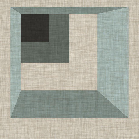 Custom Geometric Perspective I White Modern Wood Framed Art Print by Vess, June Erica