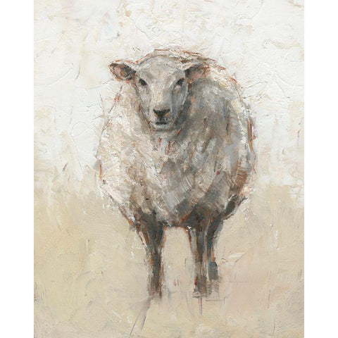 Fluffy Sheep I Gold Ornate Wood Framed Art Print with Double Matting by Harper, Ethan