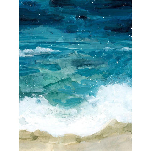 Shattered Waved II Black Modern Wood Framed Art Print with Double Matting by Popp, Grace