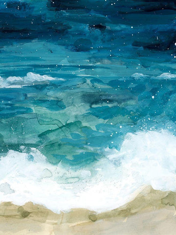 Shattered Waved II White Modern Wood Framed Art Print with Double Matting by Popp, Grace