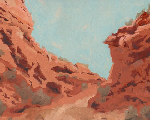 Red Rocks View II Black Ornate Wood Framed Art Print with Double Matting by Green, Jacob