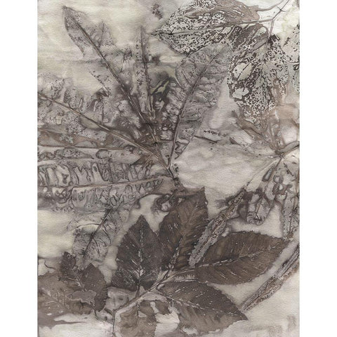 Multi Leaves I White Modern Wood Framed Art Print by Phillips, Kathryn