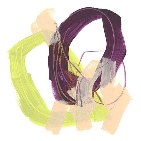 Convex Motion III Black Modern Wood Framed Art Print with Double Matting by Vess, June Erica