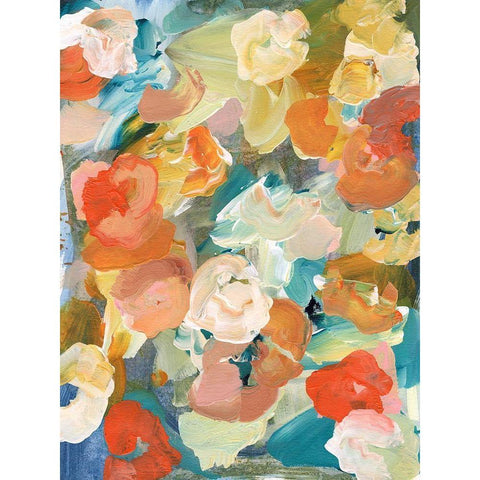 Country Flowers I Black Modern Wood Framed Art Print by Fuchs, Jodi