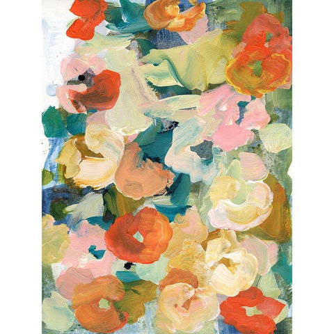 Country Flowers II Gold Ornate Wood Framed Art Print with Double Matting by Fuchs, Jodi