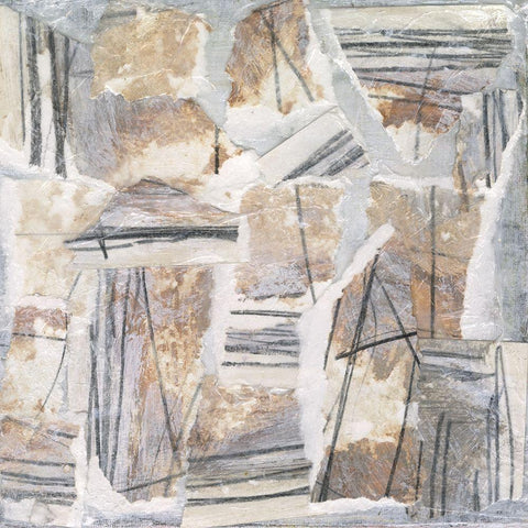 Neutral Reconstructions II Black Modern Wood Framed Art Print by Fuchs, Jodi
