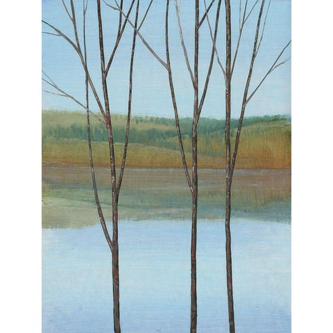 Between Water I Black Modern Wood Framed Art Print with Double Matting by OToole, Tim
