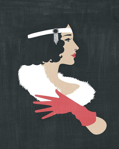 Golden Age Gals I White Modern Wood Framed Art Print with Double Matting by Popp, Grace