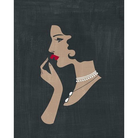 Golden Age Gals II Black Modern Wood Framed Art Print with Double Matting by Popp, Grace