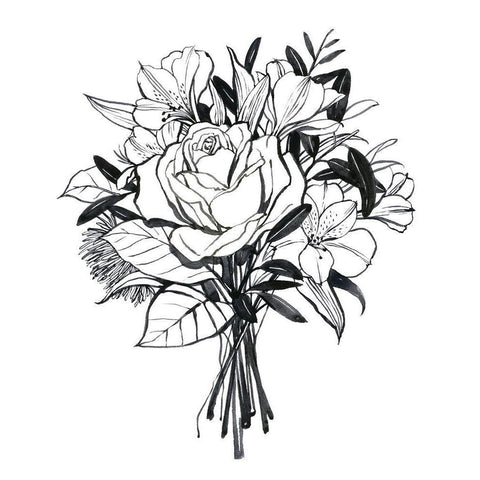 Gathered II White Modern Wood Framed Art Print by Popp, Grace