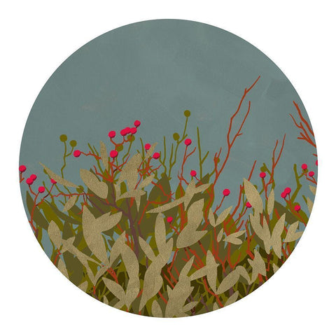 Winterberry Bush II Black Modern Wood Framed Art Print by Green, Jacob