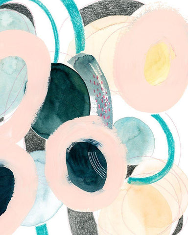 Planetarium I White Modern Wood Framed Art Print with Double Matting by Popp, Grace