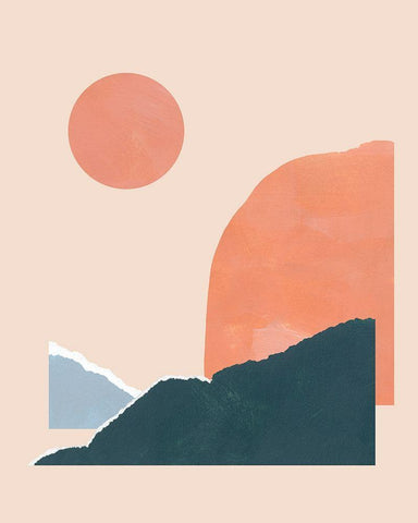 Summer Isle II Black Ornate Wood Framed Art Print with Double Matting by Green, Jacob