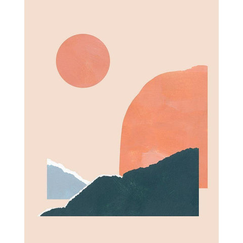 Summer Isle II Black Modern Wood Framed Art Print by Green, Jacob