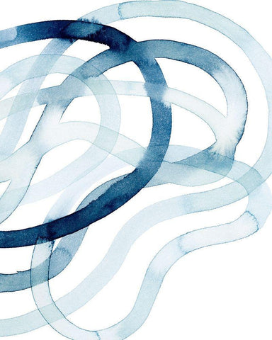 Lazuli I Black Ornate Wood Framed Art Print with Double Matting by Popp, Grace