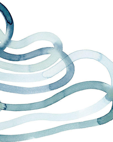 Lazuli IV White Modern Wood Framed Art Print with Double Matting by Popp, Grace