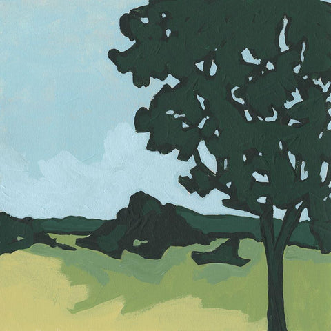 Arbor Silhouette II Gold Ornate Wood Framed Art Print with Double Matting by Vess, June Erica