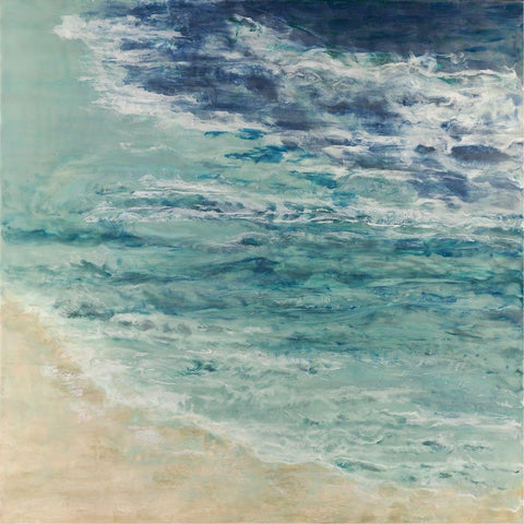 Lapping at the Edge Black Ornate Wood Framed Art Print with Double Matting by Shanti, Shima