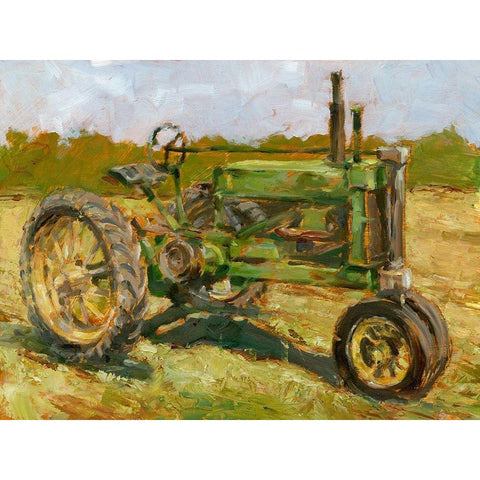 Rustic Tractors I Black Modern Wood Framed Art Print by Harper, Ethan