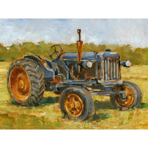 Rustic Tractors III Black Modern Wood Framed Art Print with Double Matting by Harper, Ethan
