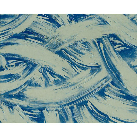 Textures in Blue I Black Modern Wood Framed Art Print with Double Matting by Baxter Mill Archive