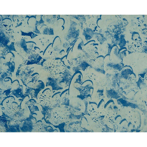 Textures in Blue II Gold Ornate Wood Framed Art Print with Double Matting by Baxter Mill Archive